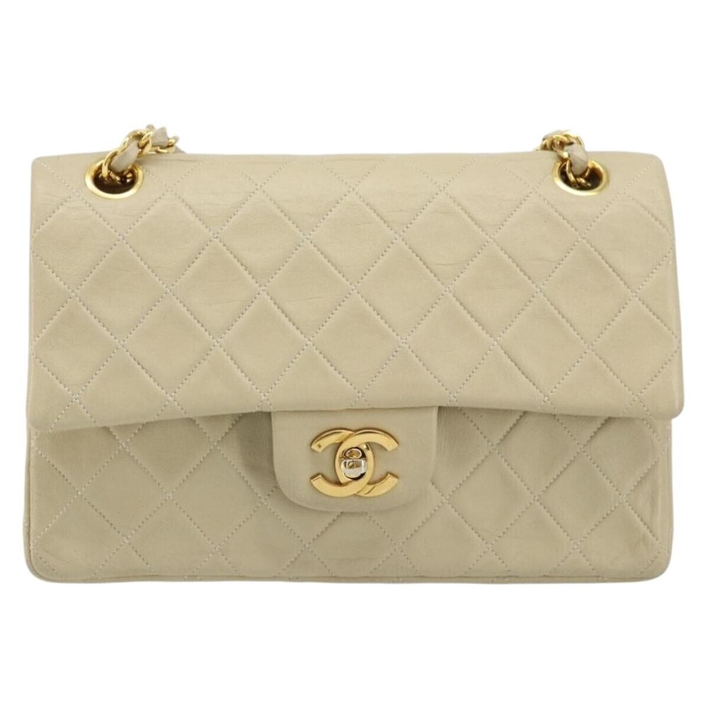 Chanel Vintage Classic Double Flap Quilted Lambskin Small